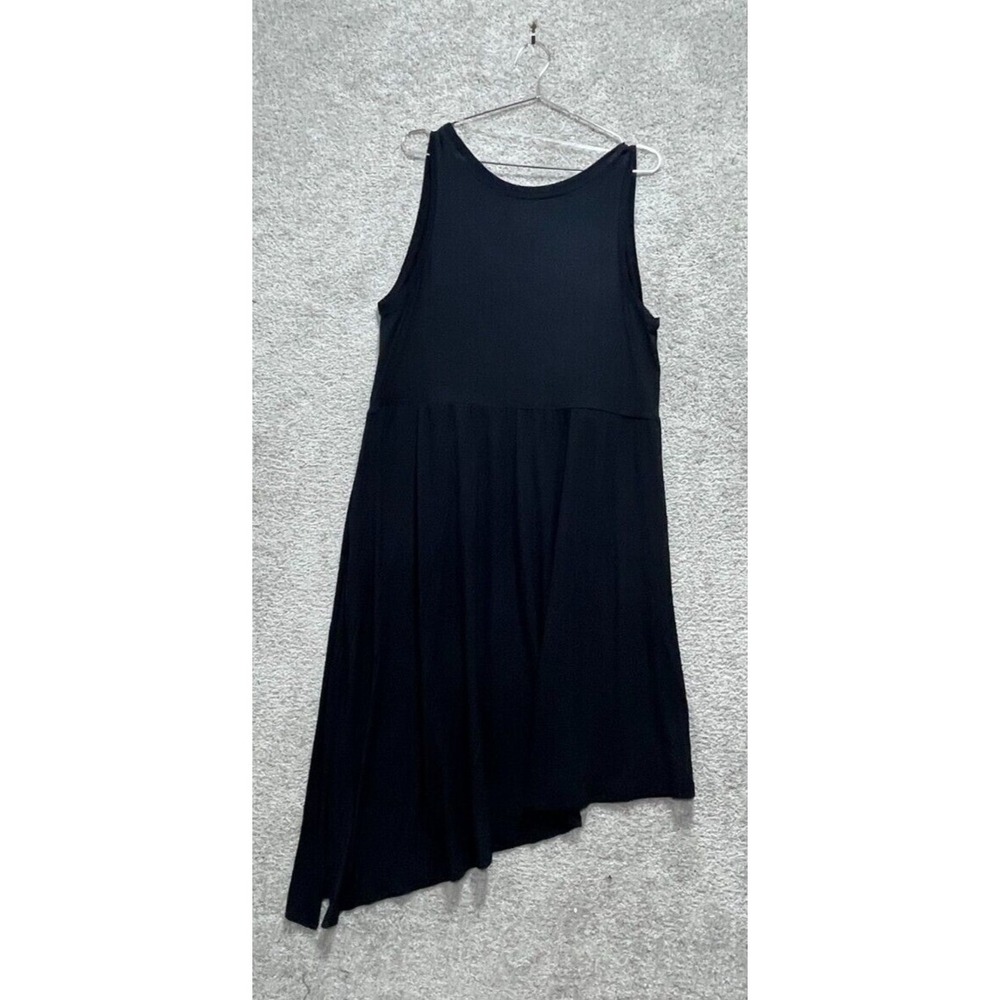 AVA & VIV Women's Asymmetric Hem Dress 1X Black Scoop Neck Sleeveless‎ Pullover - Picture 2 of 13